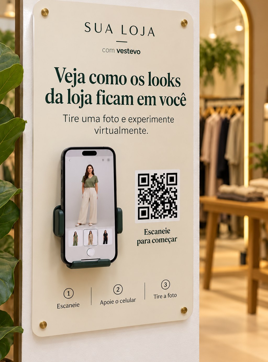 QR + totem simples